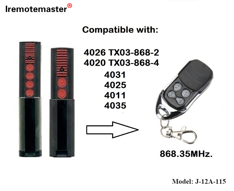 Pentru 4020 4026 TX03-868-4 Telecomanda 868mhz TX03-8-4 Rolling Code